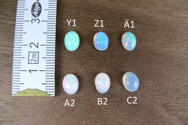 Äthiopischer Opal Cabochons / Welo Opal ca. 6-9 mm Oval Bild 6