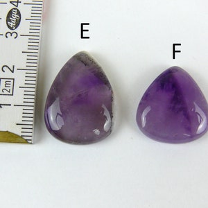 Amethyst Cabochons / Trapiche Amethyst Tropfen / Teardrop / Birnen-Form Bild 4