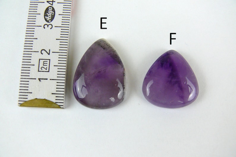 Amethyst Cabochons / Trapiche Amethyst Tropfen / Teardrop / Birnen-Form Bild 4