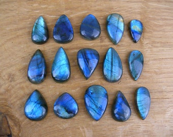 Labradorit Cabochons / Blauer Labradorit || Tropfen / Birnen-Form / Teardrop