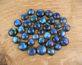 Petits cabochons labradorites || Rond || 11 mm/12 mm/13 mm/14 mm/15 mm/16 mm