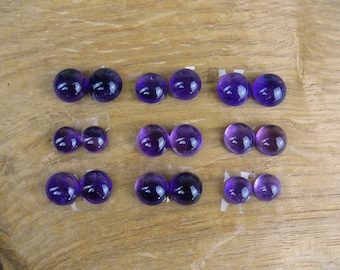 Piccole coppie di cabochon di ametista (set di 2) || In giro