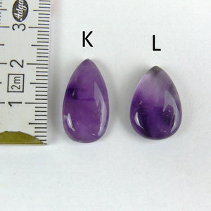 Amethyst Cabochons / Trapiche Amethyst Tropfen / Teardrop / Birnen-Form Bild 7