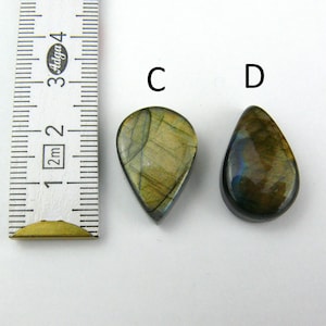 Goldener Labradorit Cabochons Tropfen / Teardrop / Birnen-Form Bild 3