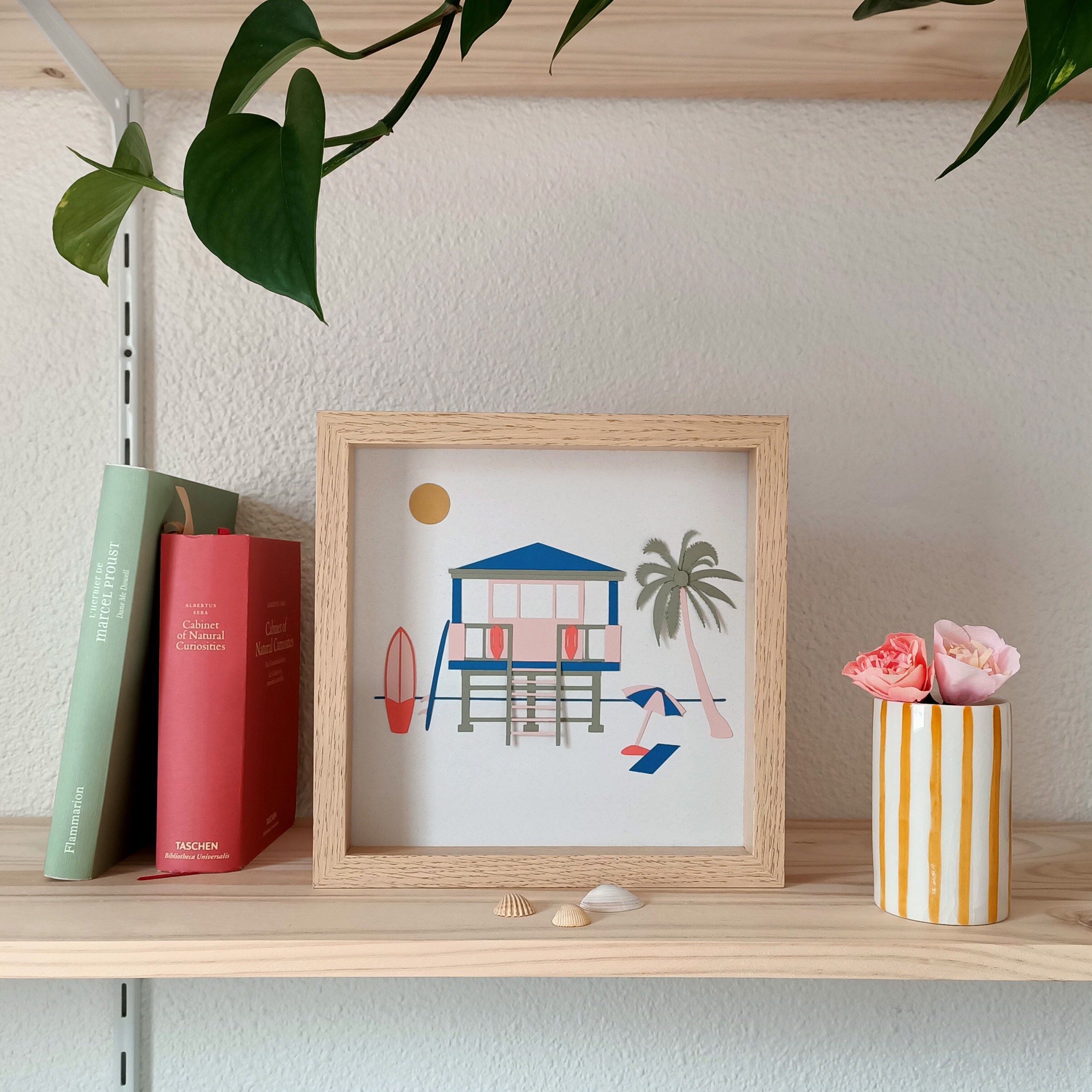 Miami Beach - Collages Papiers Découpés