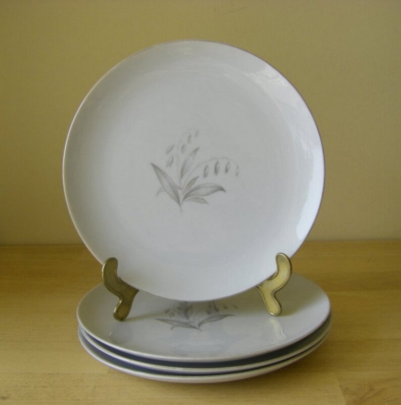 Kaysons Fine China 'golden Rhapsody' Luncheon Plates Etsy