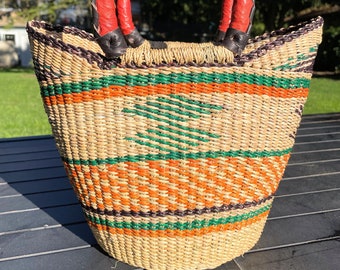 Kids Basket | Mini U Shaped Basket| Emme Basket | Toddler Basket | Bolga Basket |