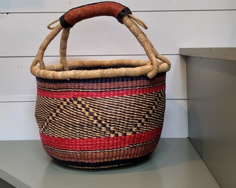 Medium Market Basket | Bolga Basket | Round Bolga Basket | Market Basket