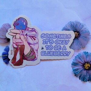 Sometimes It&#39;s okay to be a Blueberry Holo Sticker