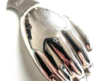 Vintage Solid Silver Hallmarked 1983 Novelty Hand Shape Caddy Spoon - Francis Howard