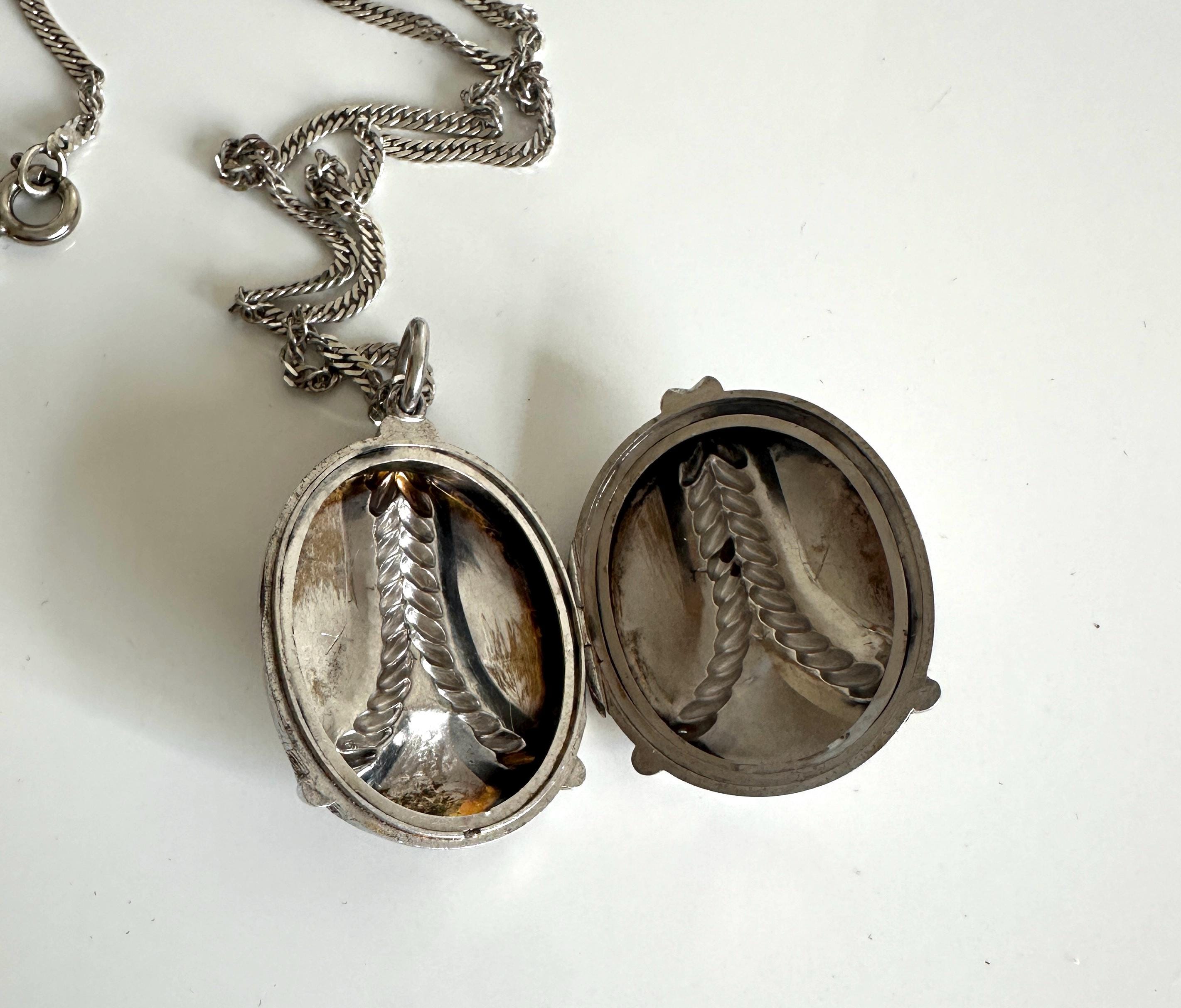 アンティークビクトリア朝シルバーメッキc1880珍しいデザインの2枚絵