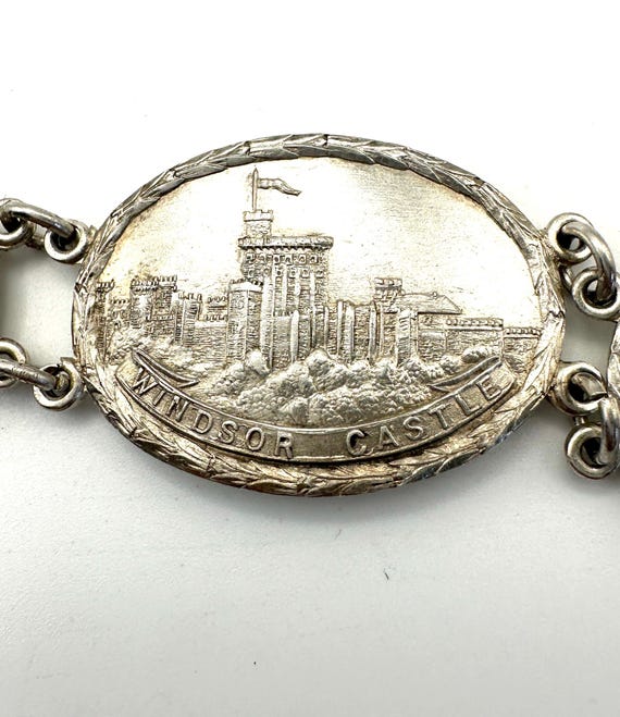 Vintage 1945 Hallmarked Solid Silver Statement Ch… - image 5