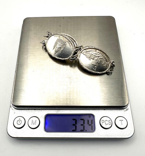 Vintage 1945 Hallmarked Solid Silver Statement Ch… - image 12