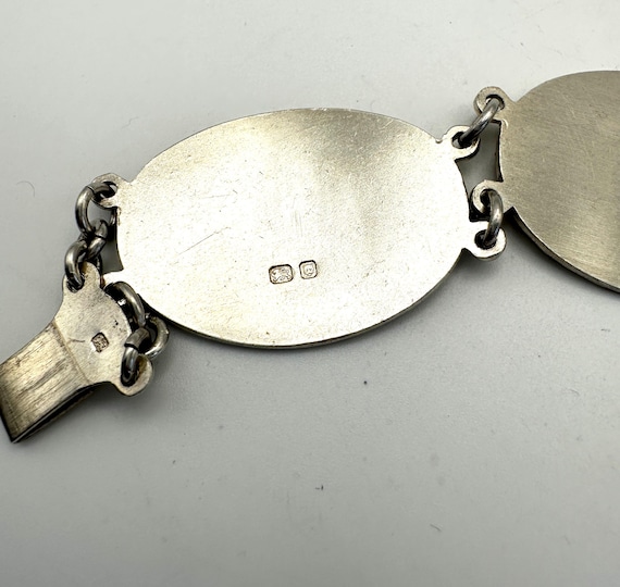 Vintage 1945 Hallmarked Solid Silver Statement Ch… - image 8