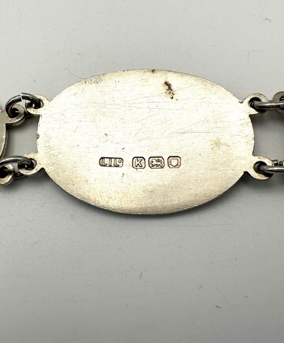 Vintage 1945 Hallmarked Solid Silver Statement Ch… - image 9