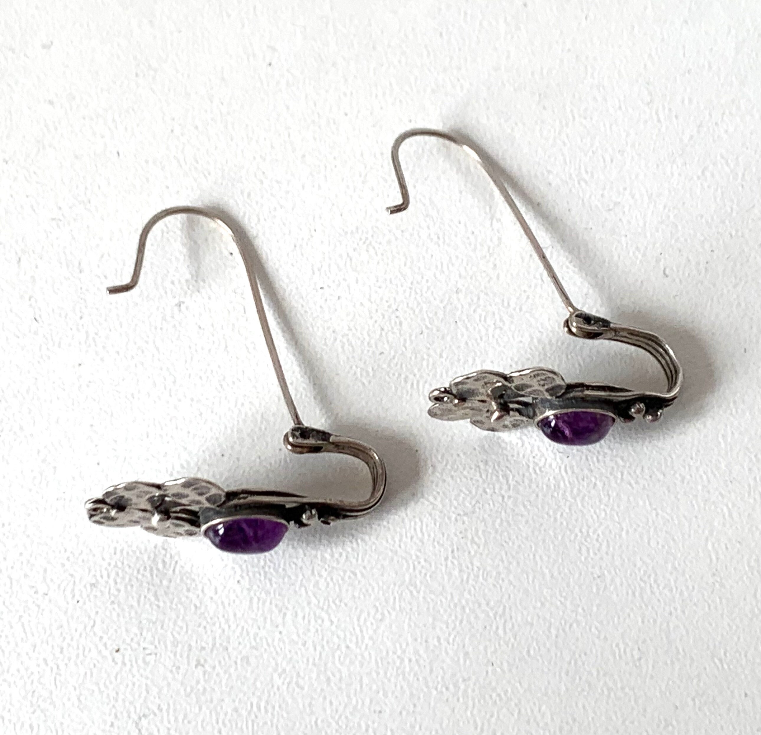 Orecchini In Argento Sterling 925 Con Ametista A Forma - Foto 5