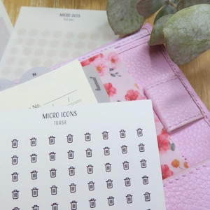 ASSORTED MICRO ICON Stickers | Minimalist Planner Stickers | Functional Labels | Bullet Journal | Celebration | Self Care | Finance | Chores