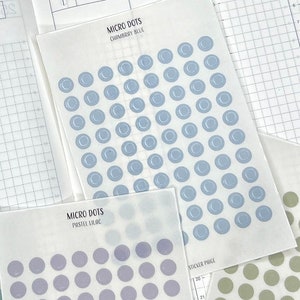 MICRO DOTS Planner Stickers | Minimal Sticker Sheet | Tiny Micro Circle Stickers  | Bullet Journal