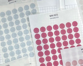 TRANSPARENT MINI DOTS Planner Stickers | Tiny Circle Dots Stickers | Bullet Journal | Hobonichi | Functional & Minimal Labels | Transparent