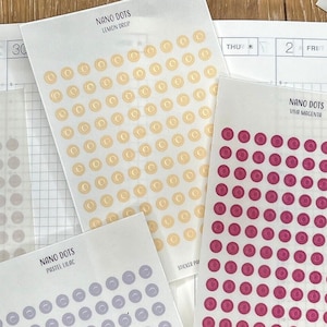 TRANSPARENT NANO DOTS Planner Stickers | Minimal Sticker Sheet | Tiny Nano Circle Stickers  | Bullet Journal | Functional Planning
