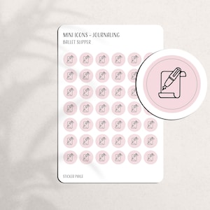 JOURNALING Mini Icon Stickers | Minimal Planner Stickers | Functional Labels | Bullet Journal