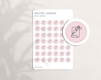JOURNALING Mini Icon Stickers | Minimal Planner Stickers | Functional Labels | Bullet Journal
