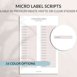 CUSTOM - MICRO LABEL Planner Stickers | Minimalist Planning | Mini Stickers | Functional Planner Labels | Hobonichi Stickers