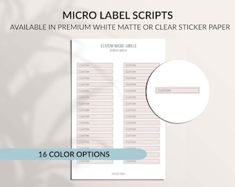 CUSTOM - MICRO LABEL Planner Stickers | Minimalist Planning | Mini Stickers | Functional Planner Labels | Hobonichi Stickers