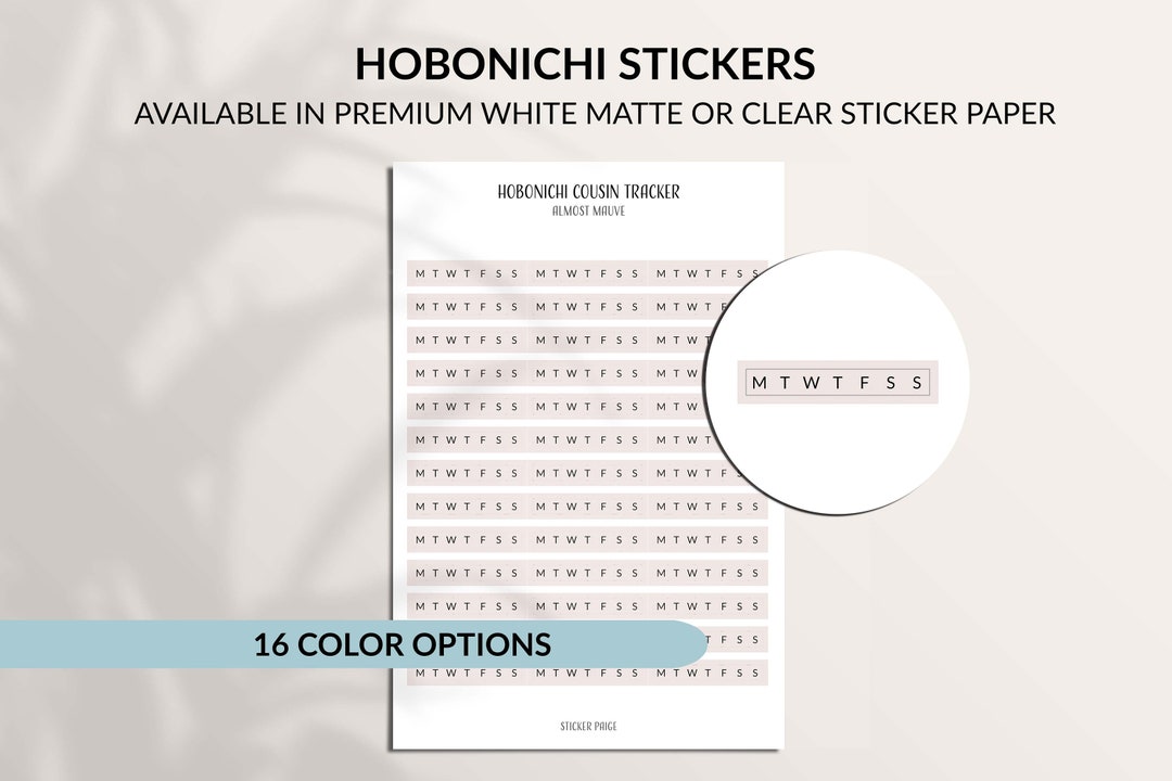 HOBONICHI TRACKER Planner Stickers Minimal Planning Mini Sticker ...