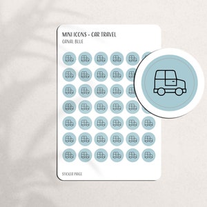 CAR TRAVEL Planner Stickers | Minimal Icon Stickers | Functional Labels | Bullet Journal