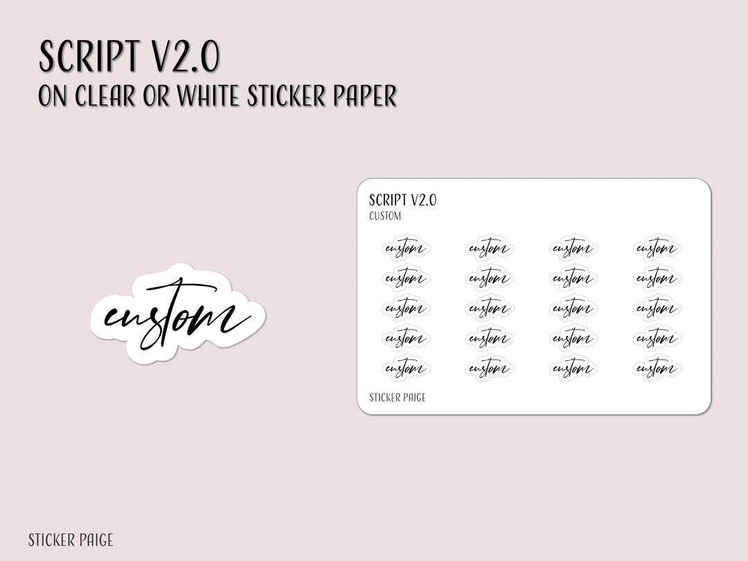CUSTOM - SCRIPT V2.0 Planner Stickers | Minimalist Planning | Mini ...
