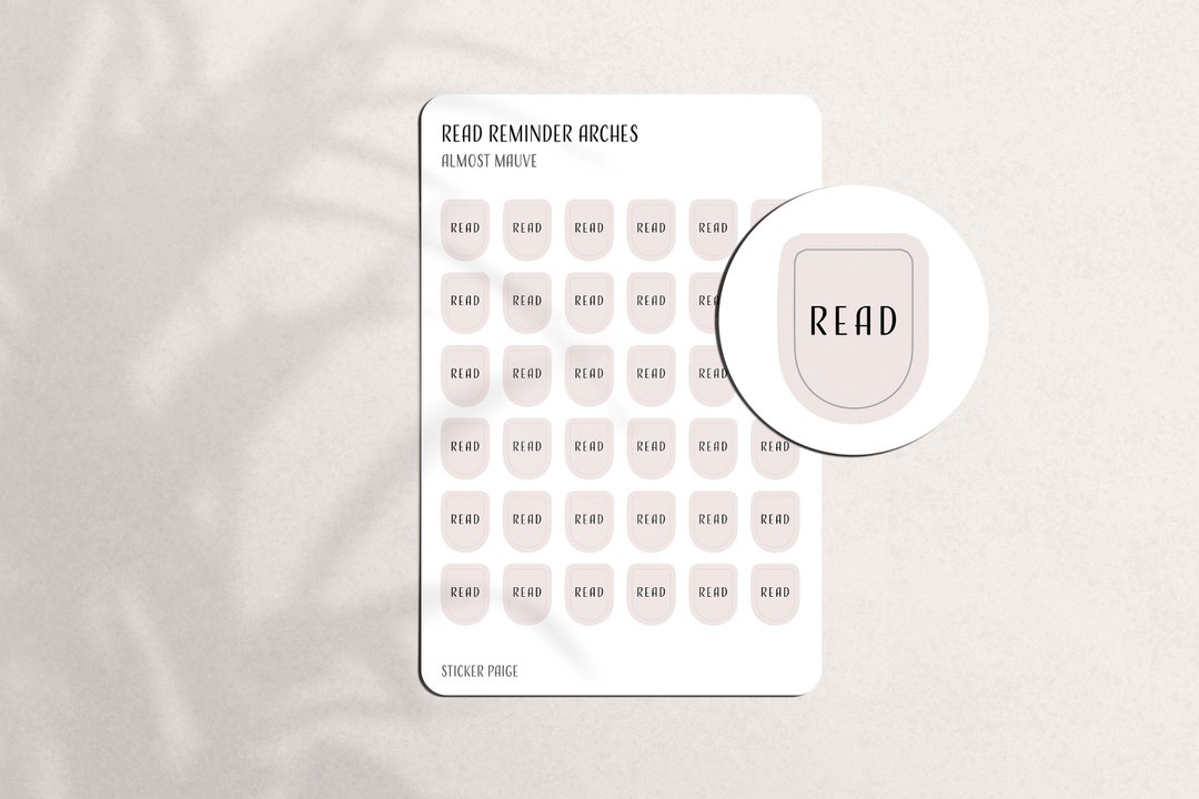READ Reminder Arch Script Planner Sticker | Minimalist Planning | Mini ...