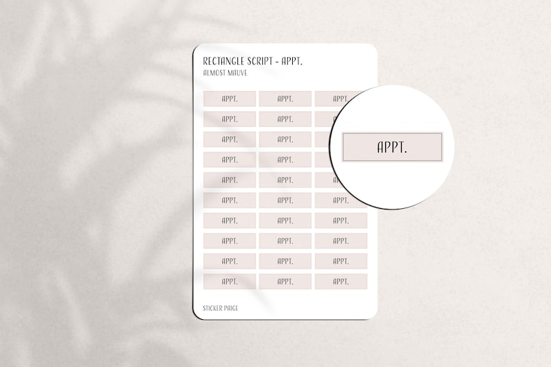 APPT - SCRIPT LABEL Planner Stickers | Minimalist Planning | Mini ...