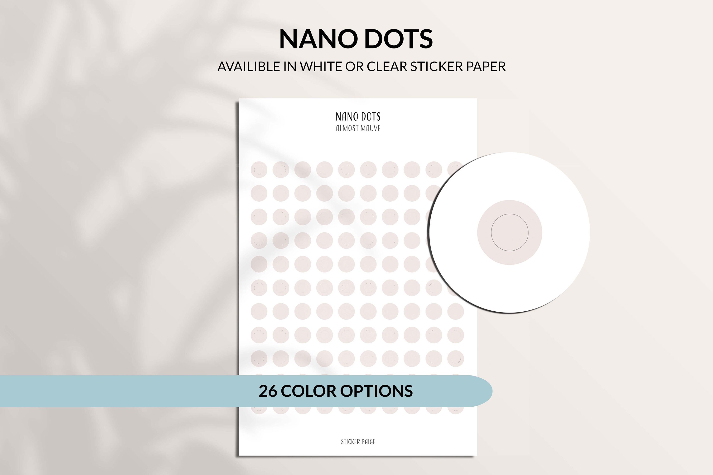 TRANSPARENT NANO DOTS Planner Stickers | Minimal Sticker Sheet | Tiny ...