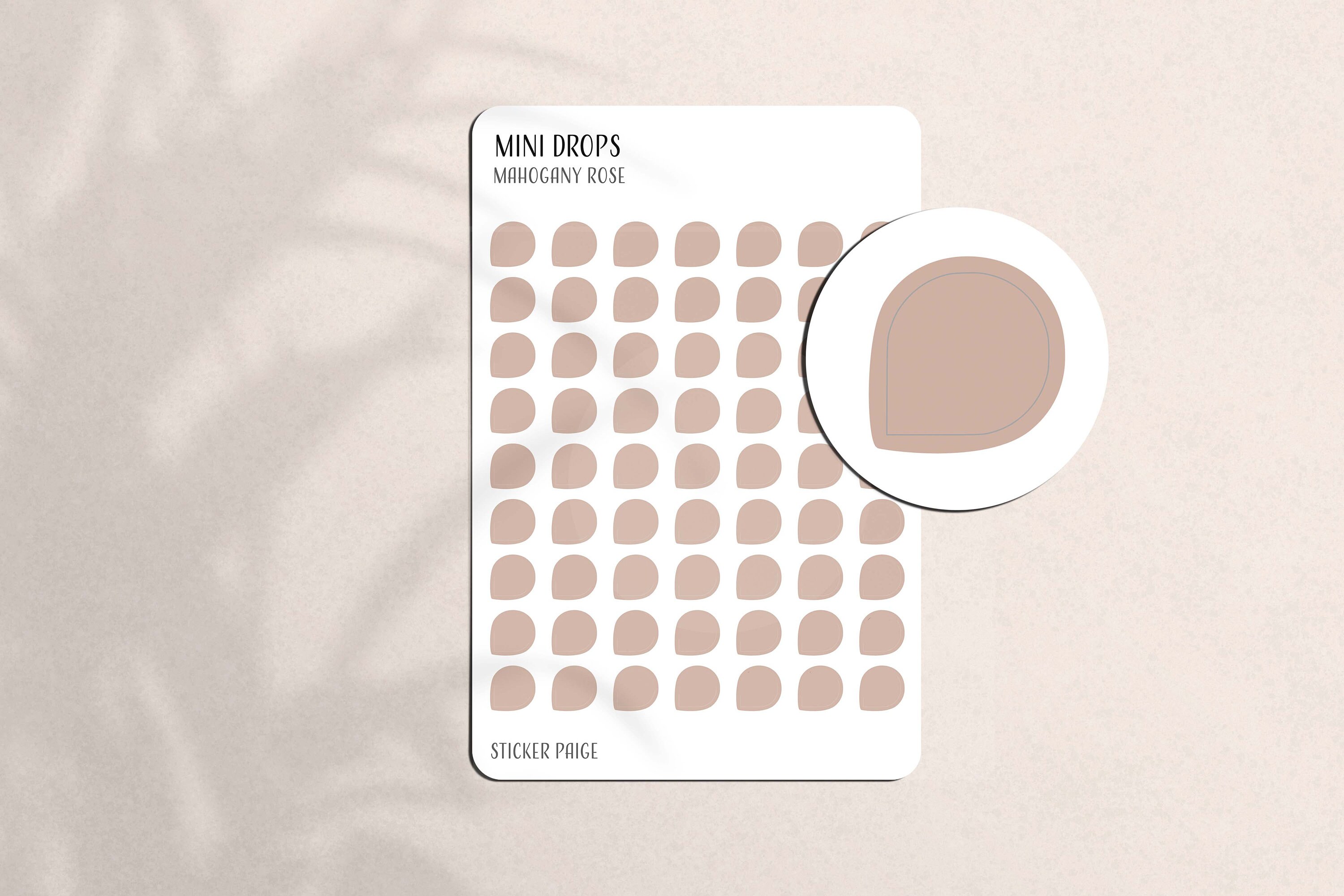 TRANSPARENT MINI DROPS Planner Stickers | Minimalist Planning | Mini ...