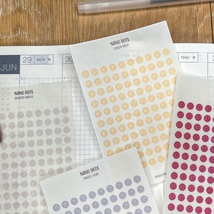 TRANSPARENT NANO DOTS Planner Stickers | Minimal Sticker Sheet | Tiny Nano Circle Stickers  | Bullet Journal | Functional Planning