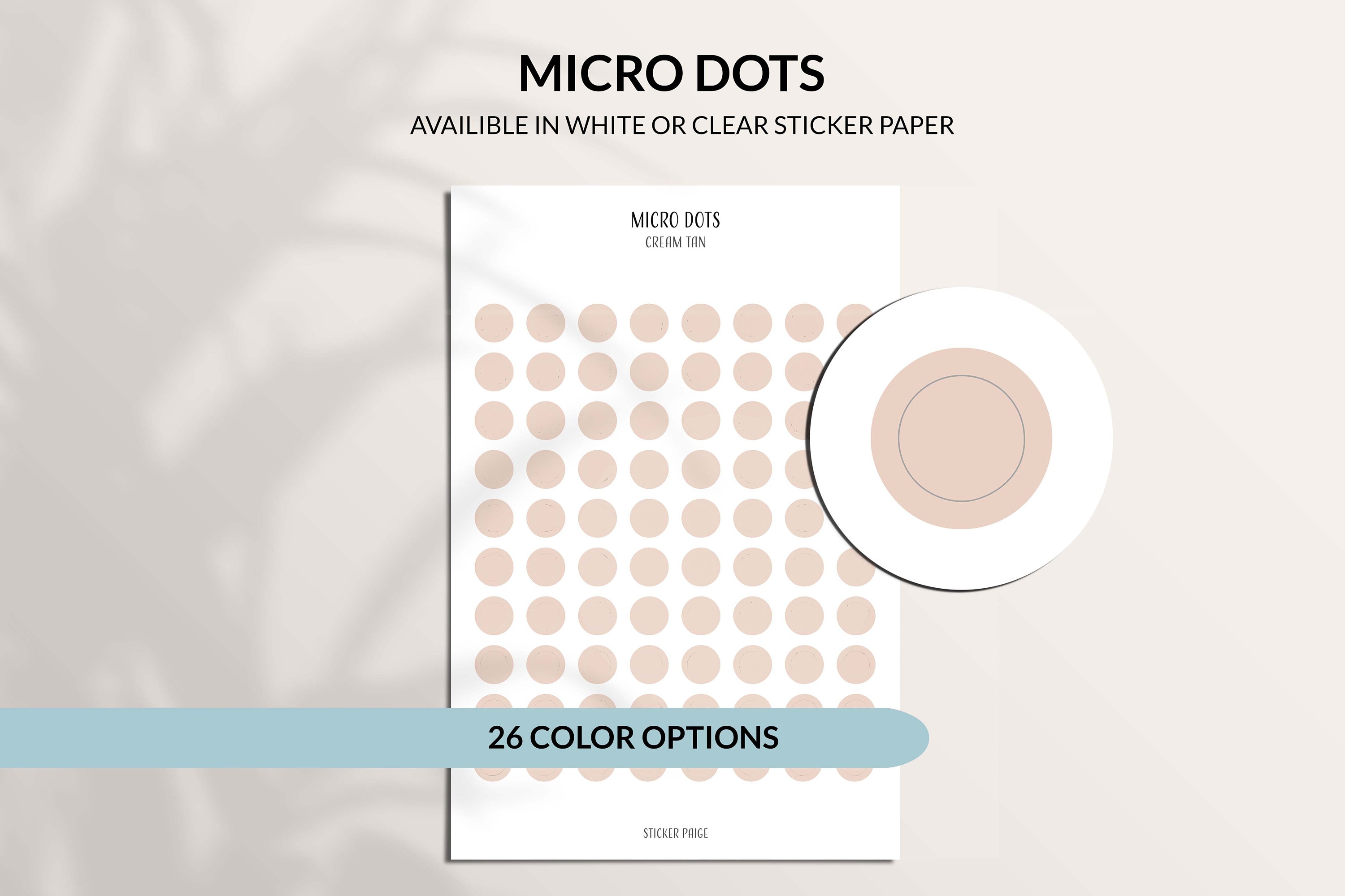 Minimal Shape Sticker Set, Transparent, Drops, Cloth & Paper
