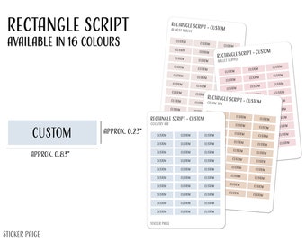 CUSTOM - CURSIVE SCRIPT V1.0 Planner Stickers | Minimalist Planning ...