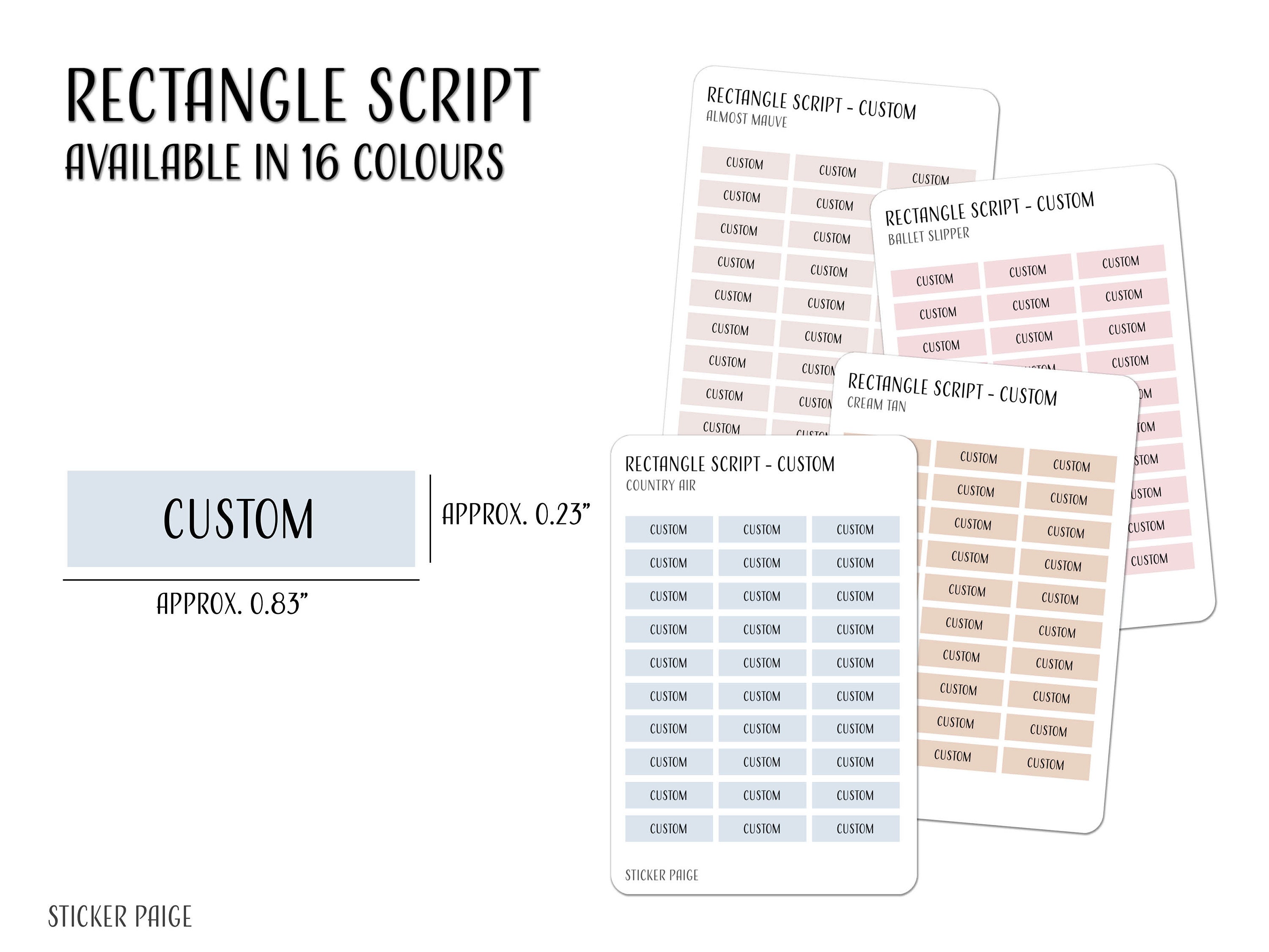 CUSTOM - SCRIPT LABEL Planner Stickers | Minimalist Planning | Mini ...