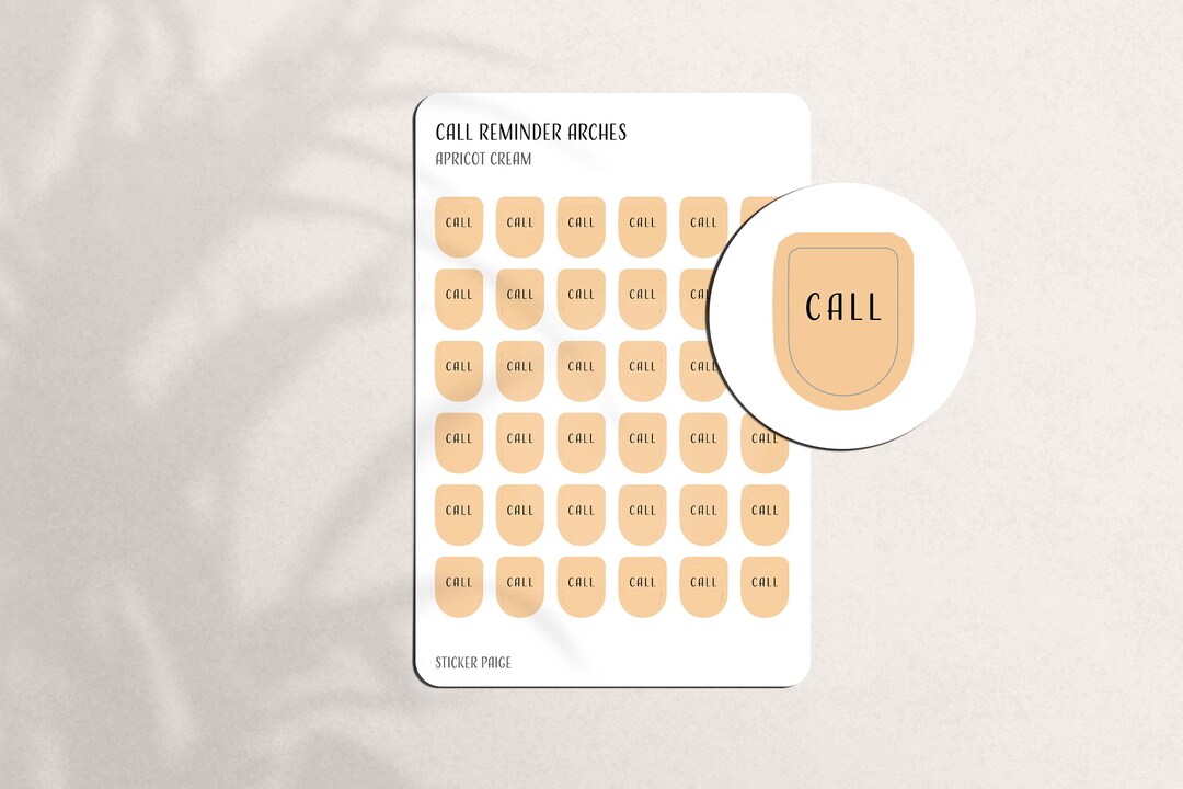 CALL Reminder Arch Script Planner Stickers Minimalist - Etsy