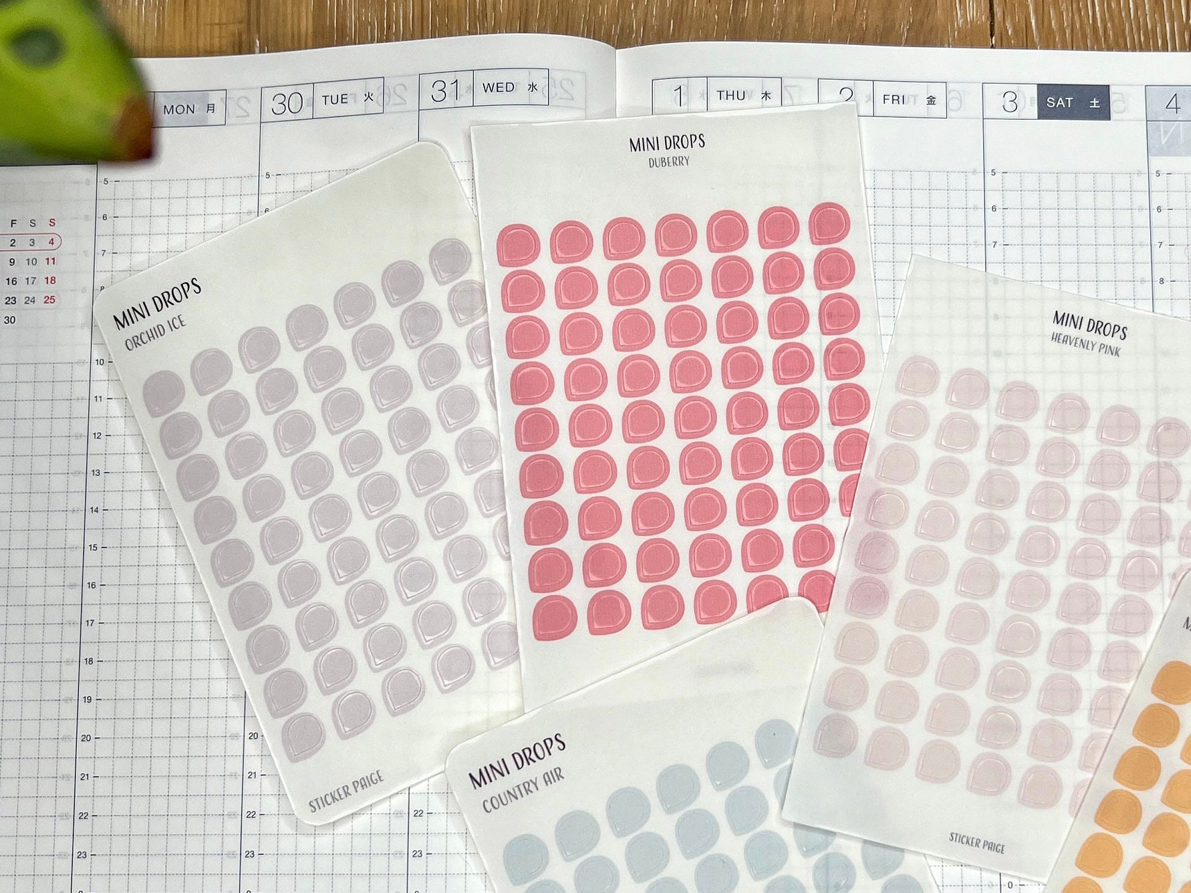 TRANSPARENT MINI DROPS Planner Stickers | Minimalist Planning | Mini ...