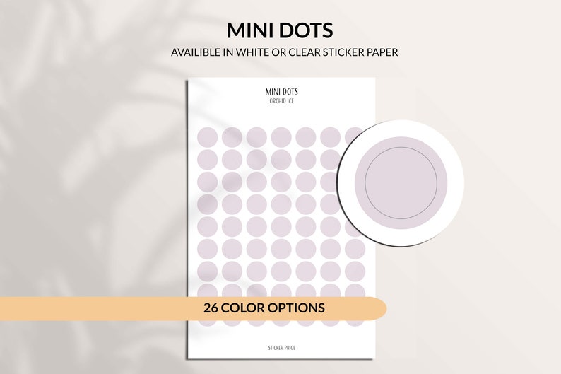 TRANSPARENT MINI DOTS Planner Stickers | Tiny Circle Dots Stickers ...