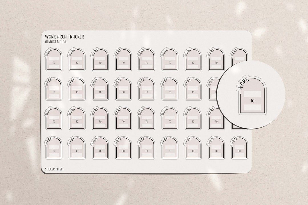 WORK TRACKER ARCH Planner Stickers | Minimalist Planning | Mini ...