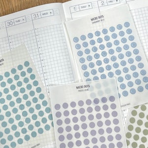 MICRO DOTS Planner Stickers | Minimal Sticker Sheet | Tiny Micro Circle Stickers  | Bullet Journal
