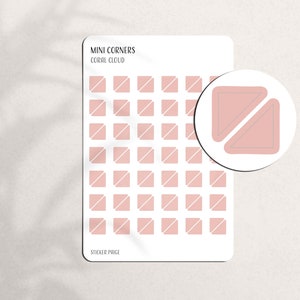 TRANSPARENT MINI CORNERS Planner Stickers | Minimalist Planning | Mini ...