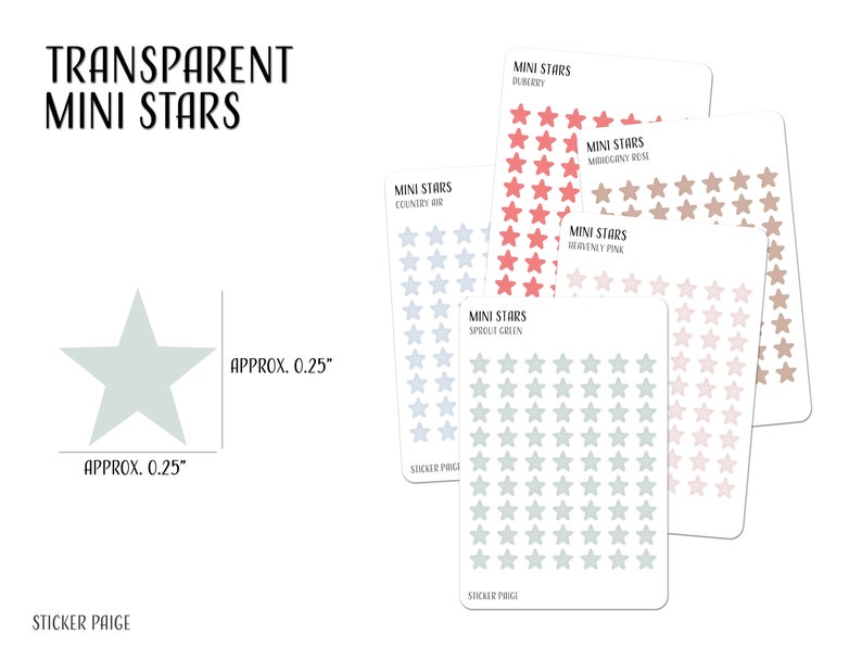 MINI STARS Planner Stickers | Minimalist Planning | Functional Planner ...
