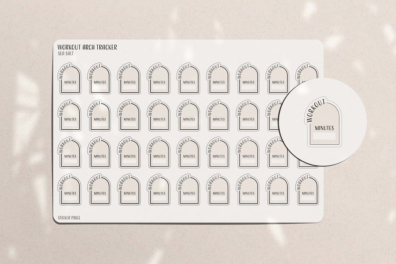 WORKOUT TRACKER ARCHES Planner Stickers | Minimalist Planning | Mini ...