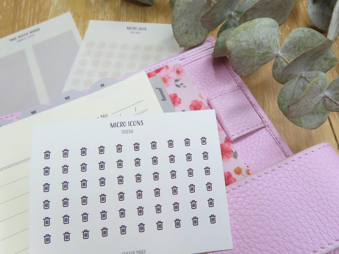 ASSORTED MICRO ICON Stickers | Minimalist Planner Stickers | Functional ...