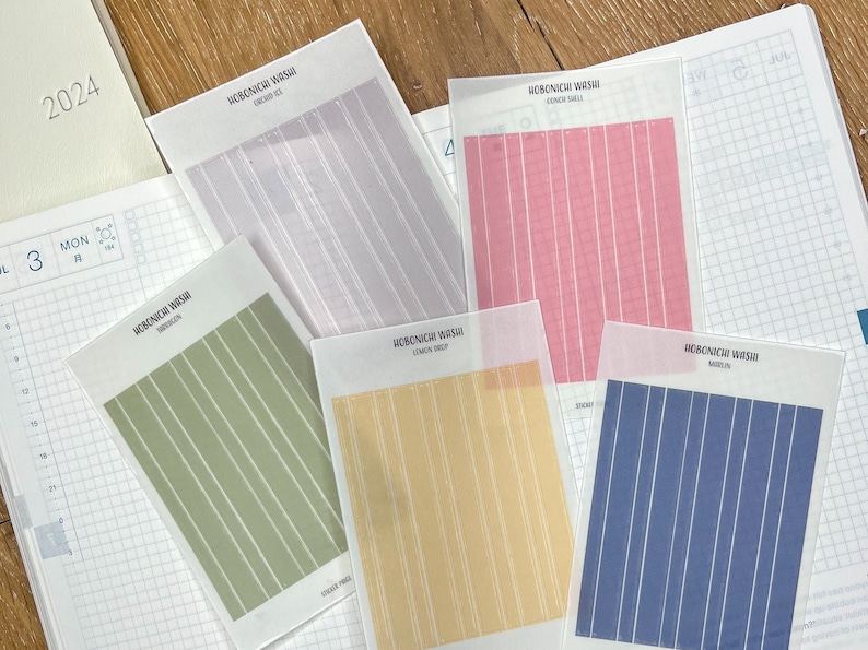 HOBONICHI WASHI Planner Stickers | Minimal Sticker Sheet | Hobonichi ...