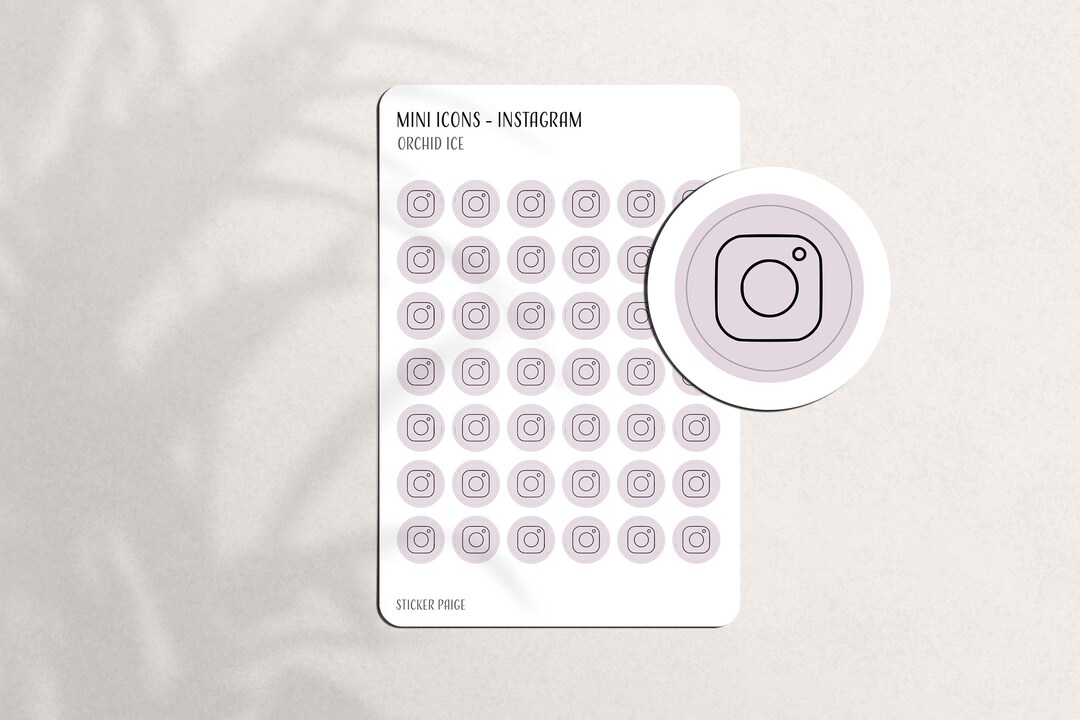 INSTAGRAM Mini Icon Stickers | Minimal Planner Stickers | Functional ...